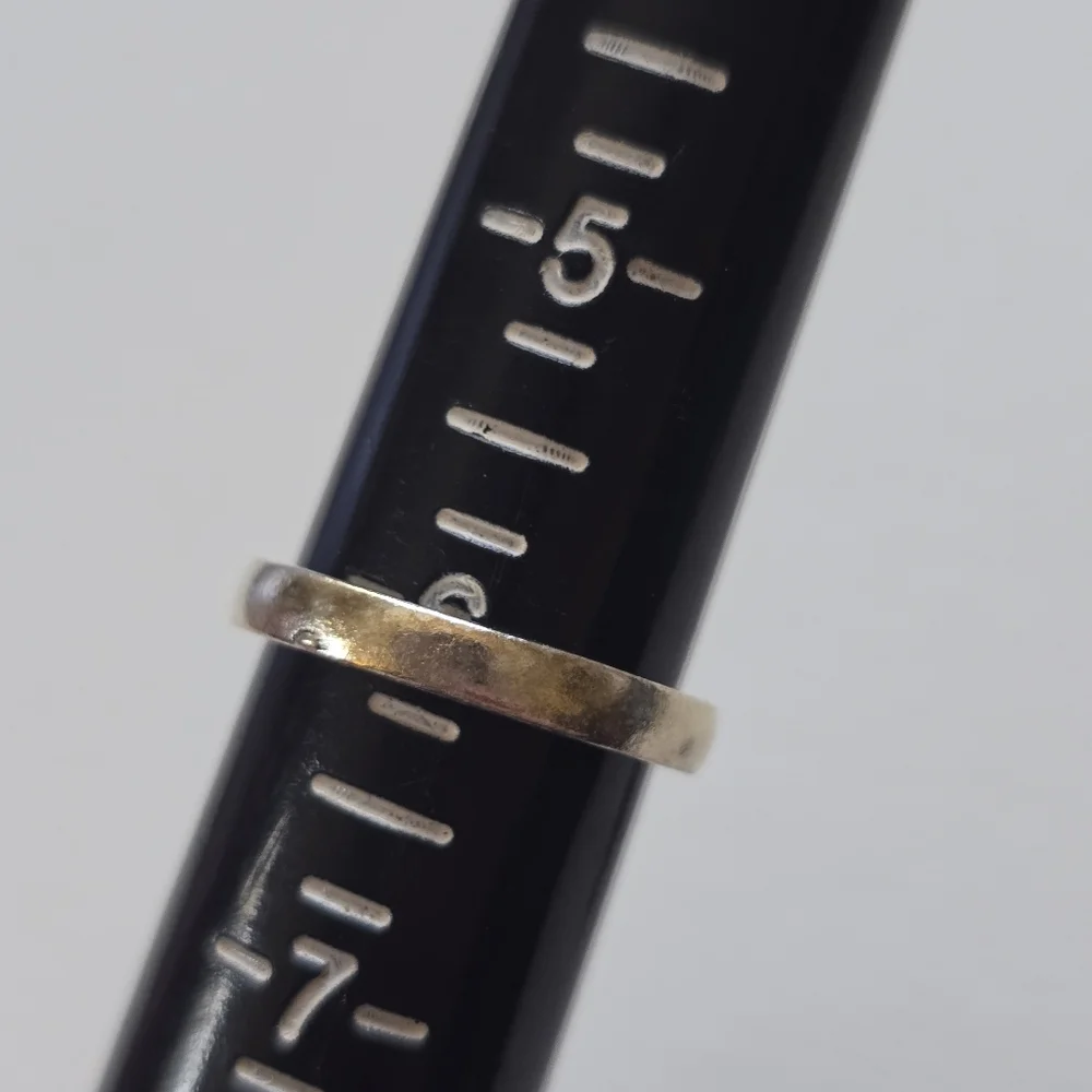 PEACE Engraved Silver Band Ring Size 6